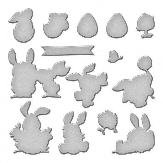 Spellbinders Etched Dies - Easter Bunnies