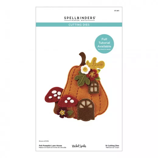 Spellbinders Etched Dies - Felt Pumpkin Lane House