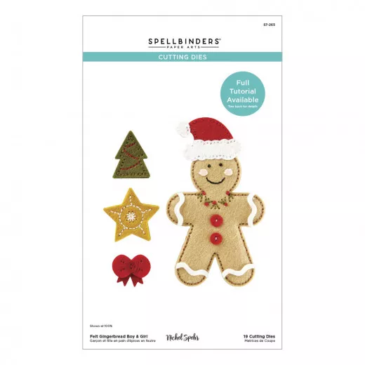 Spellbinders Etched Dies - Felt Gingerbread Boy & Girl