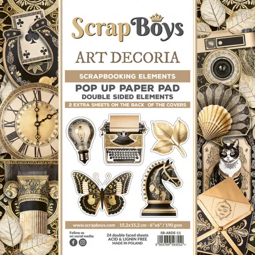 ScrapBoys - 6x6 POP UP Paper Pad - Art Decoria