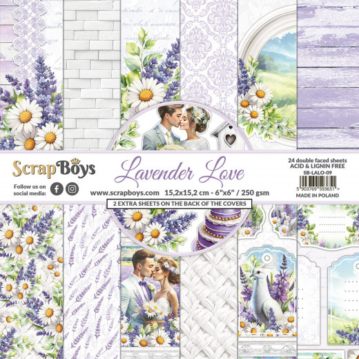 ScrapBoys - 6x6 Paper Pad - Lavender Love