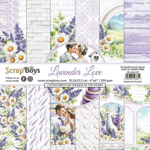 ScrapBoys - 6x6 Paper Pad - Lavender Love