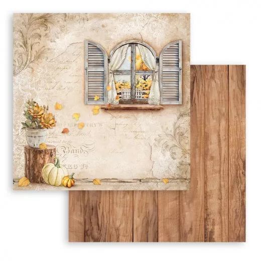 Stamperia 2-seitiges 12x12 Designpapier - Golden Harmony - Window