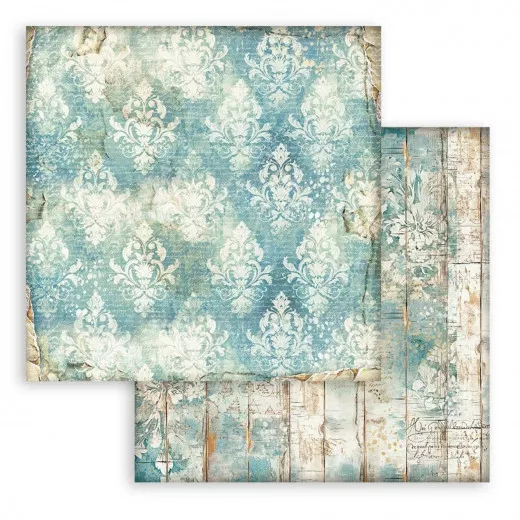 Stamperia 2-seitiges 12x12 Designpapier - Alterego - Turquoise Wallpaper