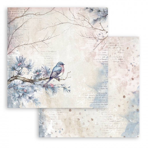 Stamperia 2-seitiges 12x12 Designpapier - Dewdrops - Bird