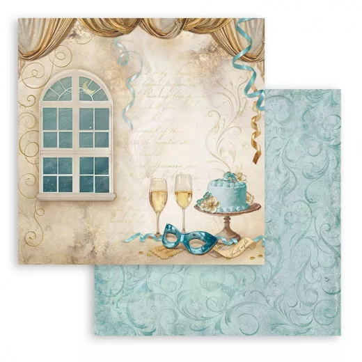 Stamperia 2-seitiges 12x12 Designpapier - Masquerade - Window