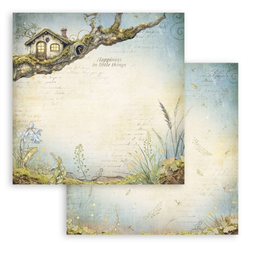 Stamperia 2-seitiges 12x12 Designpapier - Hidden Grove - Treehouse