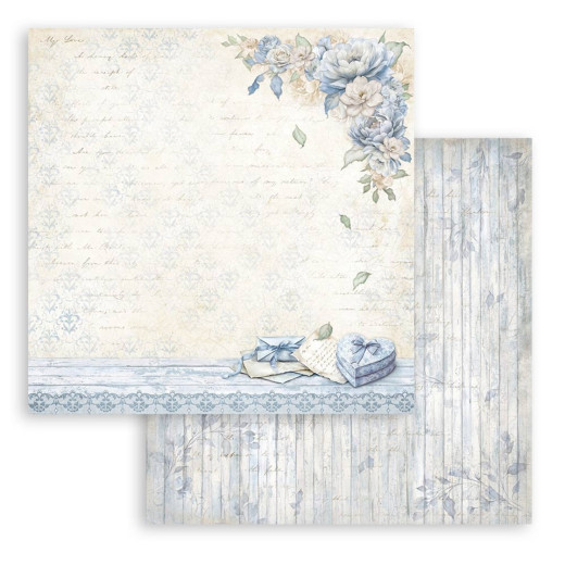 Stamperia 2-seitiges 12x12 Designpapier - Timeless - Heart Box
