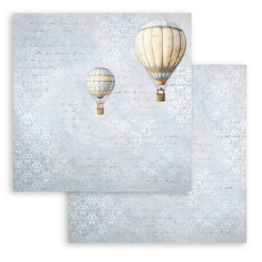 Stamperia 2-seitiges 12x12 Designpapier - Timeless - Air Balloons