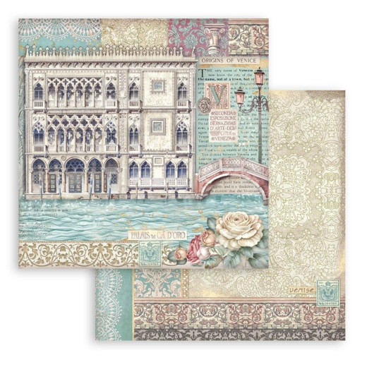 Stamperia 2-seitiges 12x12 Designpapier - Venice City of Art - Palace Museum