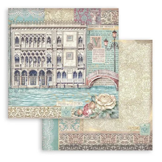 Stamperia 2-seitiges 12x12 Designpapier - Venice City of Art - Palace Museum