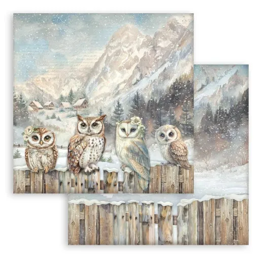 Stamperia 2-seitiges 12x12 Designpapier - The Owl's House - Owls
