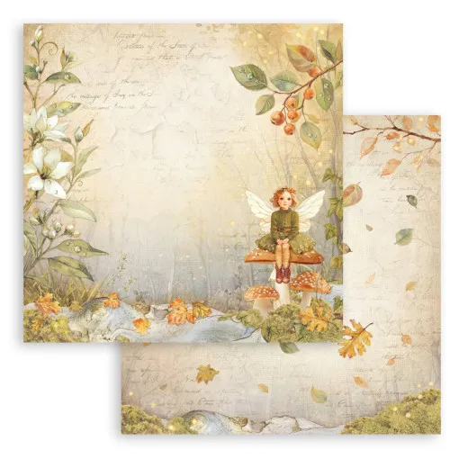 Stamperia 2-seitiges 12x12 Designpapier - Whispering Woods - Fairy