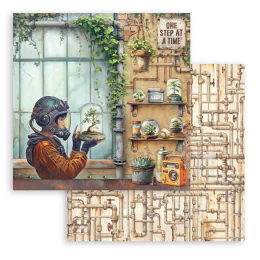 Stamperia 2-seitiges 12x12 Designpapier - A New Beginning - Terrarium