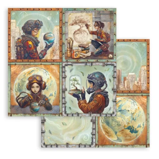 Stamperia 2-seitiges 12x12 Designpapier - A New Beginning - 4 Cards