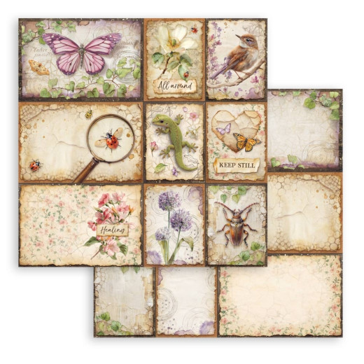 Stamperia 2-seitiges 12x12 Designpapier - All Around - Mixed Cards