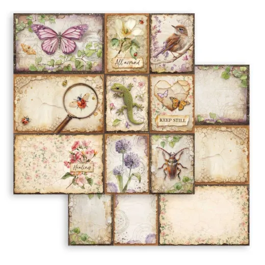 Stamperia 2-seitiges 12x12 Designpapier - All Around - Mixed Cards