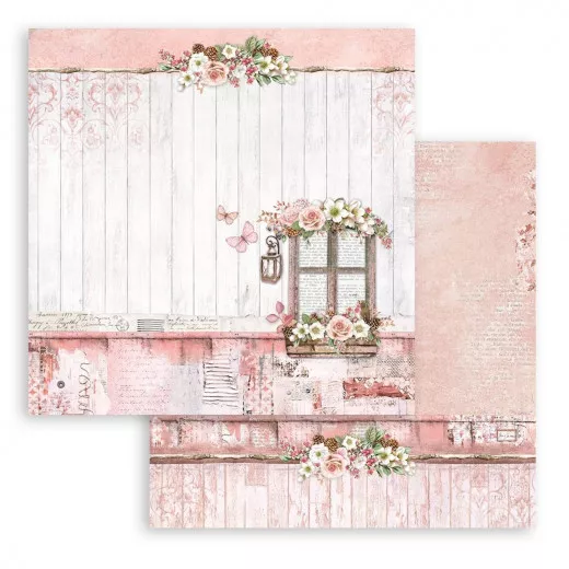 Stamperia 2-seitiges 12x12 Designpapier - Roseland - Window