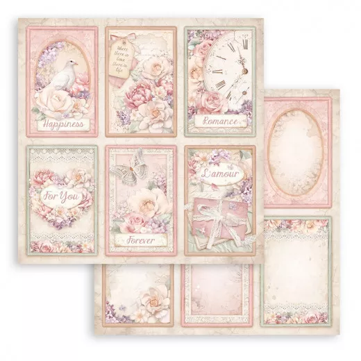 Stamperia 2-seitiges 12x12 Designpapier - Romance Forever - 6 Cards