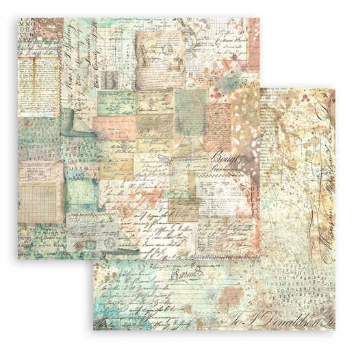 Stamperia 2-seitiges 12x12 Designpapier - Brocante Antiques - Patchwork Cards