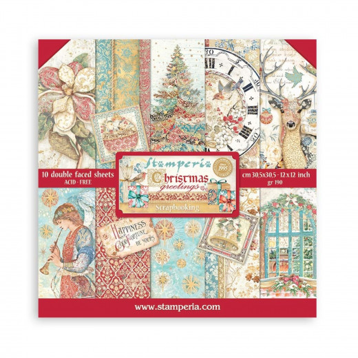 Christmas Greetings - 12x12 Paper Pack