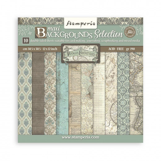 Voyages Fantastiques - 12x12 Maxi Background Paper Pack