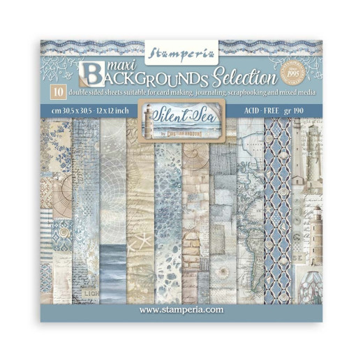 Silent Sea - 12x12 Maxi Background Paper Pack