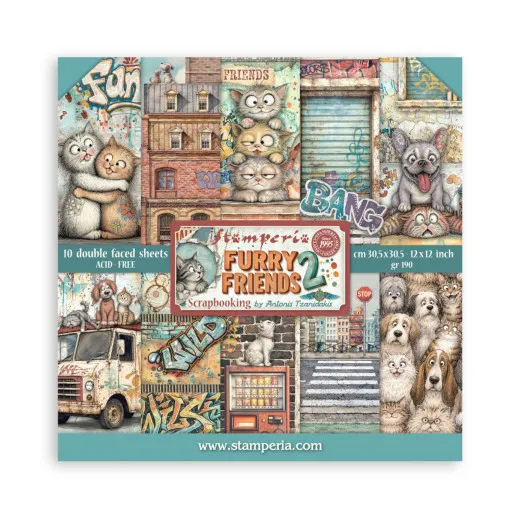 Furry Friends 2 by Antonis Tzanidakis - 12x12 Paper Pack