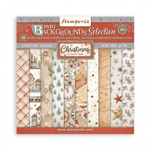 Gear up for Christmas - 8x8 MAXI Backgrounds Paper Pad