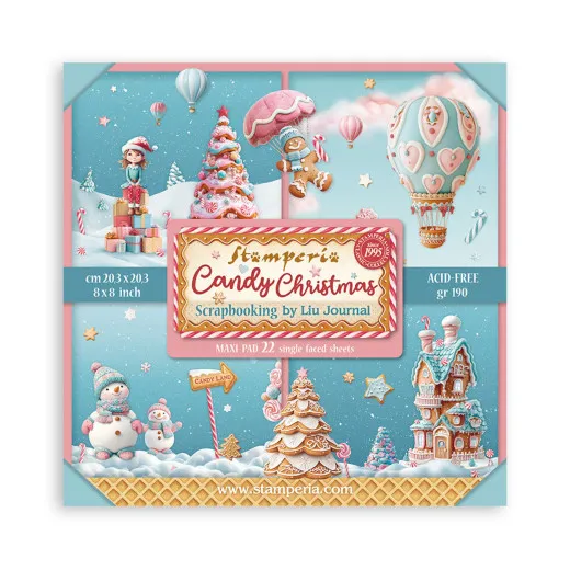 Candy Christmas - 8x8 MAXI Paper Pad (einseitig)