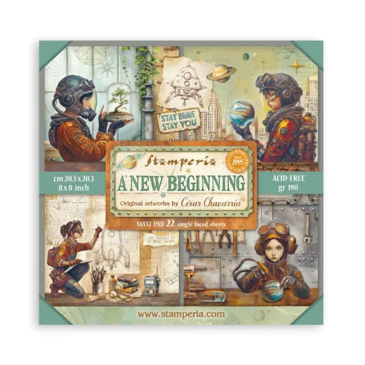 A New Beginning - 8x8 MAXI Paper Pad (einseitig)