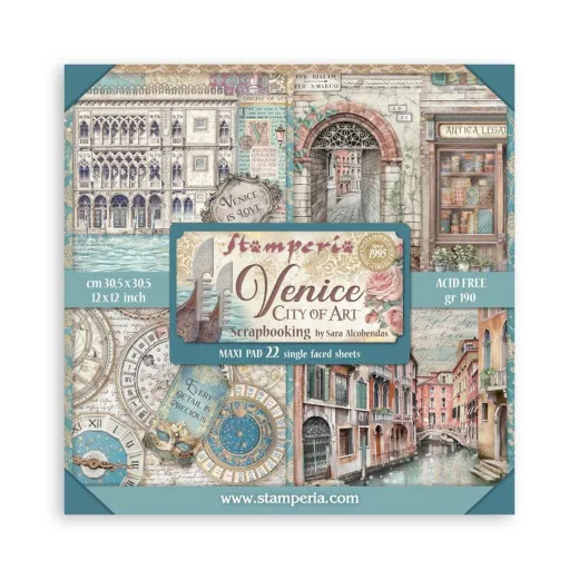 Venice City of Art - 12x12 MAXI Paper Pad (einseitig)