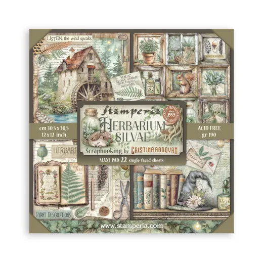 Herbarium Silvae - 12x12 MAXI Paper Pad (einseitig)