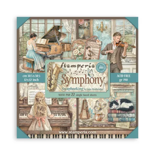 Symphony by Sara Alcobendas - 12x12 MAXI Paper Pad (einseitig)