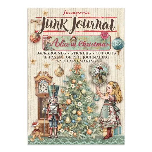 Stamperia - Junk Journal Backgrounds, Stickers, Cut-Outs - Alice in Christmas