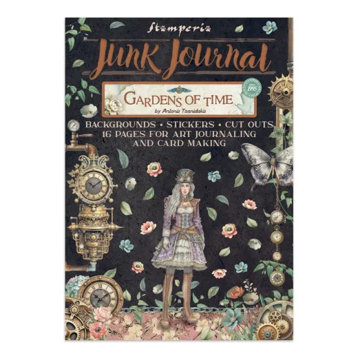 Stamperia - Junk Journal Backgrounds, Stickers, Cut-Outs - Gardens of Time by Antonis Tzanidakis