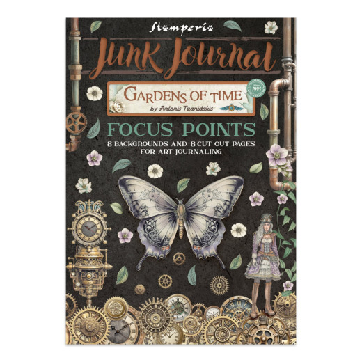 Stamperia - Junk Journal -  A5 Focus Points - Gardens of Time by Antonis Tzanidakis