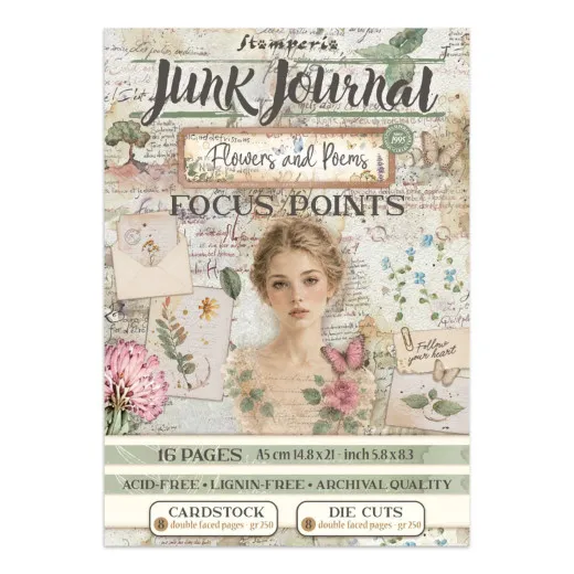 Stamperia - Junk Journal - A5 Focus Points - Flowers and Poems