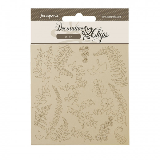 Stamperia Decorative Chips - Woodland - Branches with Leaves