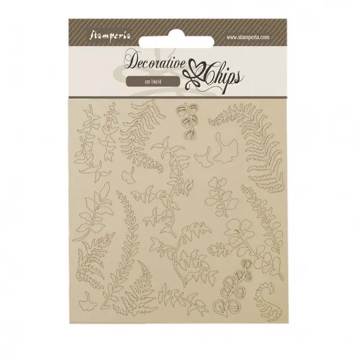 Stamperia Decorative Chips - Woodland - Branches with Leaves