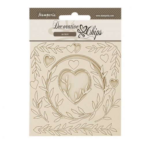 Stamperia Decorative Chips - Romance Forever - Hearts