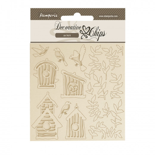 Stamperia Decorative Chips - Garden - Nests