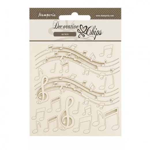 Stamperia Decorative Chips - The Nutcracker - Music