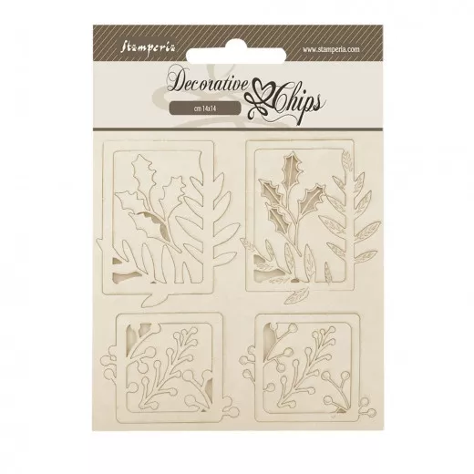 Stamperia Decorative Chips - Gear up for Christmas - 4 Squares