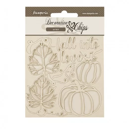 Stamperia Decorative Chips - Golden Harmony - Pumpkins