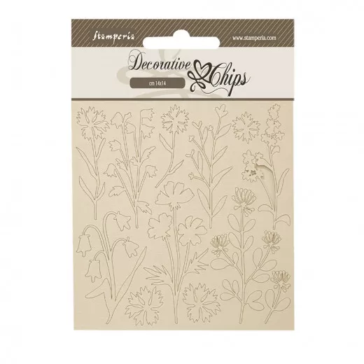 Stamperia Decorative Chips - Forest - Flowers