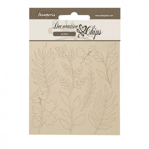 Stamperia Decorative Chips - Forest - Leaves