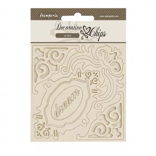 Stamperia Decorative Chips - Old Lace - Corners and Frames