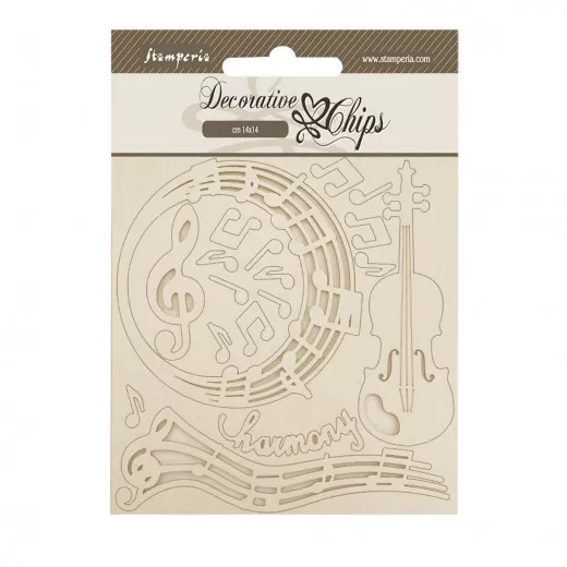 Stamperia Decorative Chips - Music