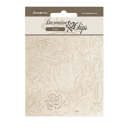 Stamperia Decorative Chips - House of Roses - Roses